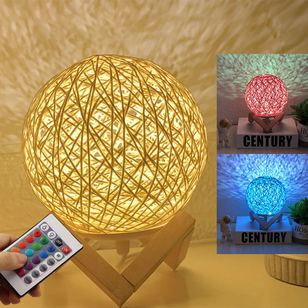 Nordic Wooden Rattan Ball Lamp Intelligent Voice Round Ball Table Lamp Projector Night Light for Bedroom Living Room Home Decor
Nordic Wooden Rattan Ball Lamp Intelligent Voice Round Ball Table Lamp Projector Night Light for Bedroom Living Room Home Decor