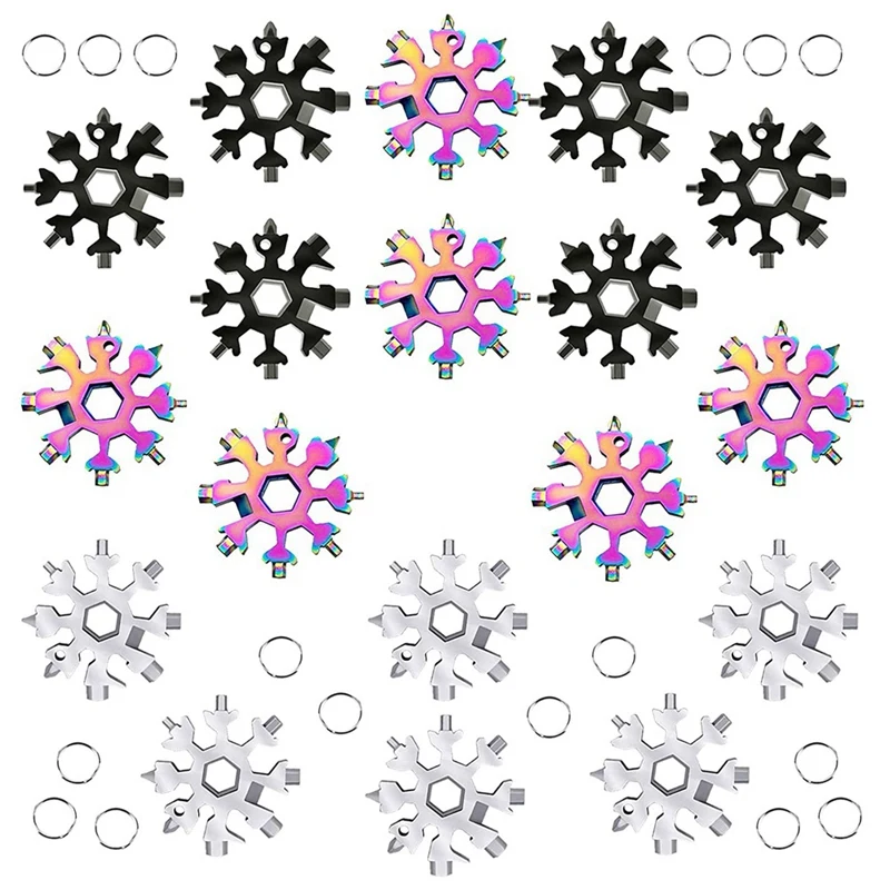 18-In-1 Snowflakes Multi Tool, Stainless Steel Keychain Multitool Portable Snowboarding Screwdriver 18Pcs
18-In-1 Snowflakes Multi Tool, Stainless Steel Keychain Multitool Portable Snowboarding Screwdriver 18Pcs