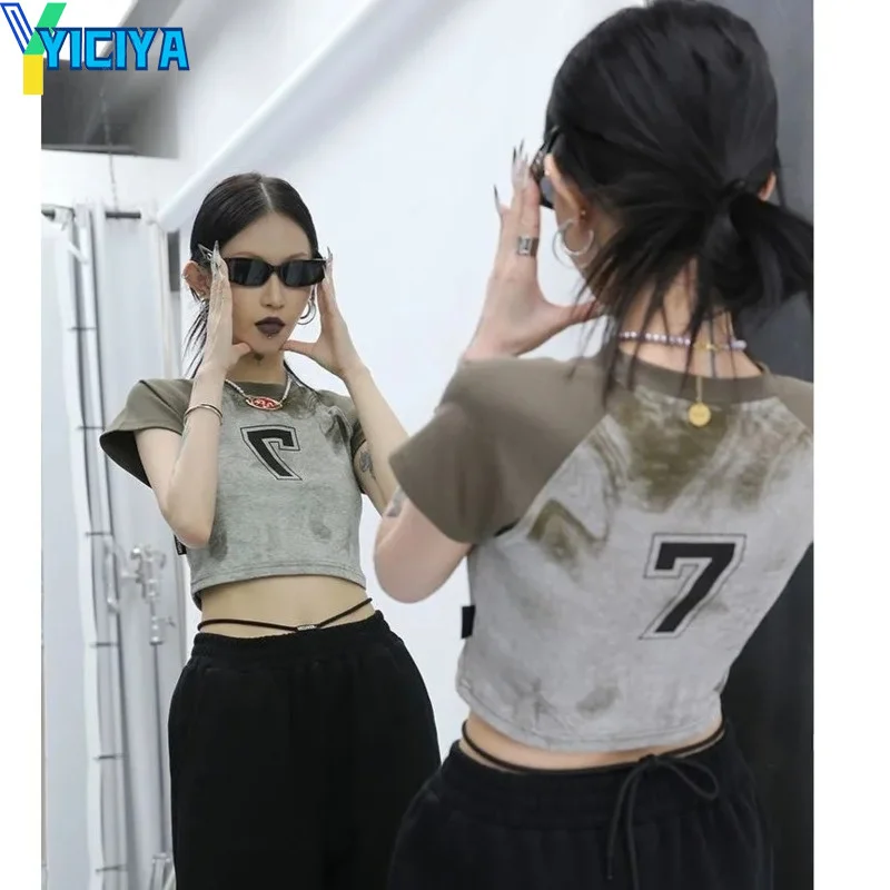 YICIYA Summer T-shirt Women's 2022 Shirts Fashion European And American Style Hot Girl Cotton Short-sleeved Top Hip Hop Tshirts
YICIYA Summer T-shirt Women's 2022 Shirts Fashion European And American Style Hot Girl Cotton Short-sleeved Top Hip Hop Tshirts