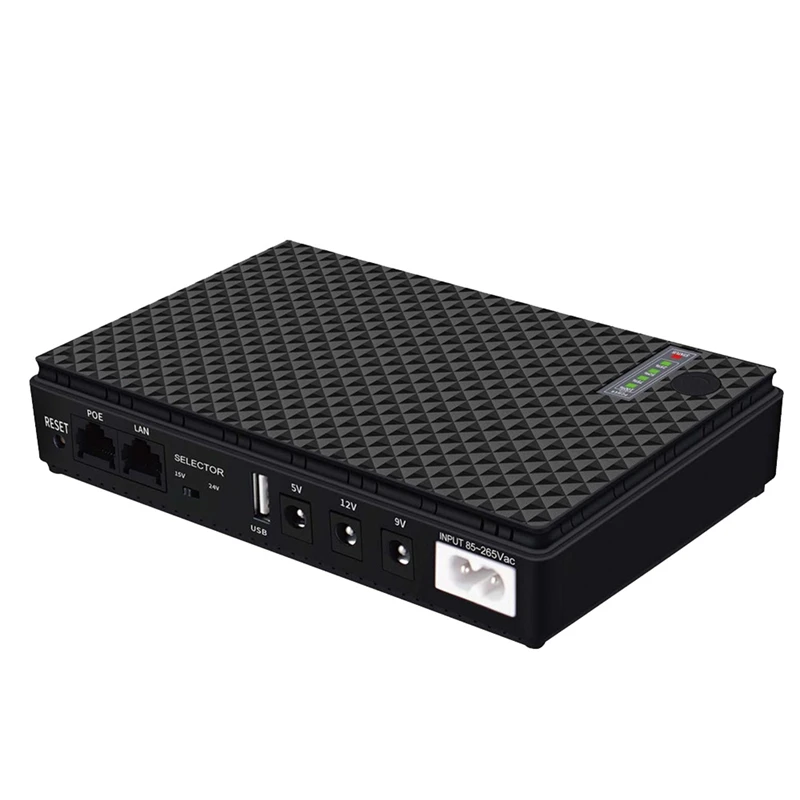 5V 9V 12V Uninterruptible Power Supply POE 15V 24V Mini UPS Battery Backup 18W 8800Mah For Wifi Router CCTV(EU Plug)
5V 9V 12V Uninterruptible Power Supply POE 15V 24V Mini UPS Battery Backup 18W 8800Mah For Wifi Router CCTV(EU Plug)