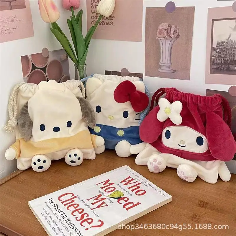 Hello Kitty Plush Bags Cute Sanrio Cartoon Anime My Melody Pochacco Kawaii Child Drawstring Bag Snacks Bag Christmas Gifts Girls
Hello Kitty Plush Bags Cute Sanrio Cartoon Anime My Melody Pochacco Kawaii Child Drawstring Bag Snacks Bag Christmas Gifts Girls