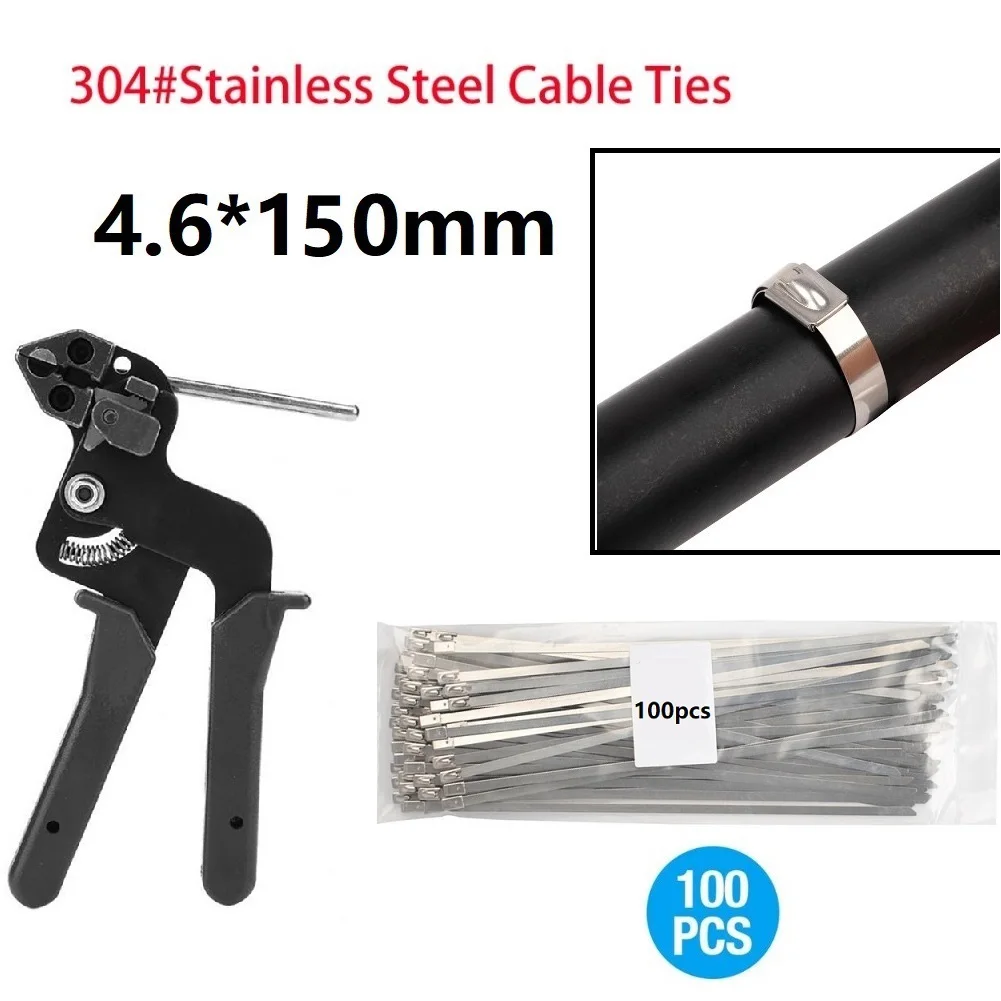 100 Pcs Cable Ties With Plier Stainless Steel Cable Tie Fastening Strap Cutter Tool Automatic Zip Wrap Locking Ties Hand Tools
100 Pcs Cable Ties With Plier Stainless Steel Cable Tie Fastening Strap Cutter Tool Automatic Zip Wrap Locking Ties Hand Tools