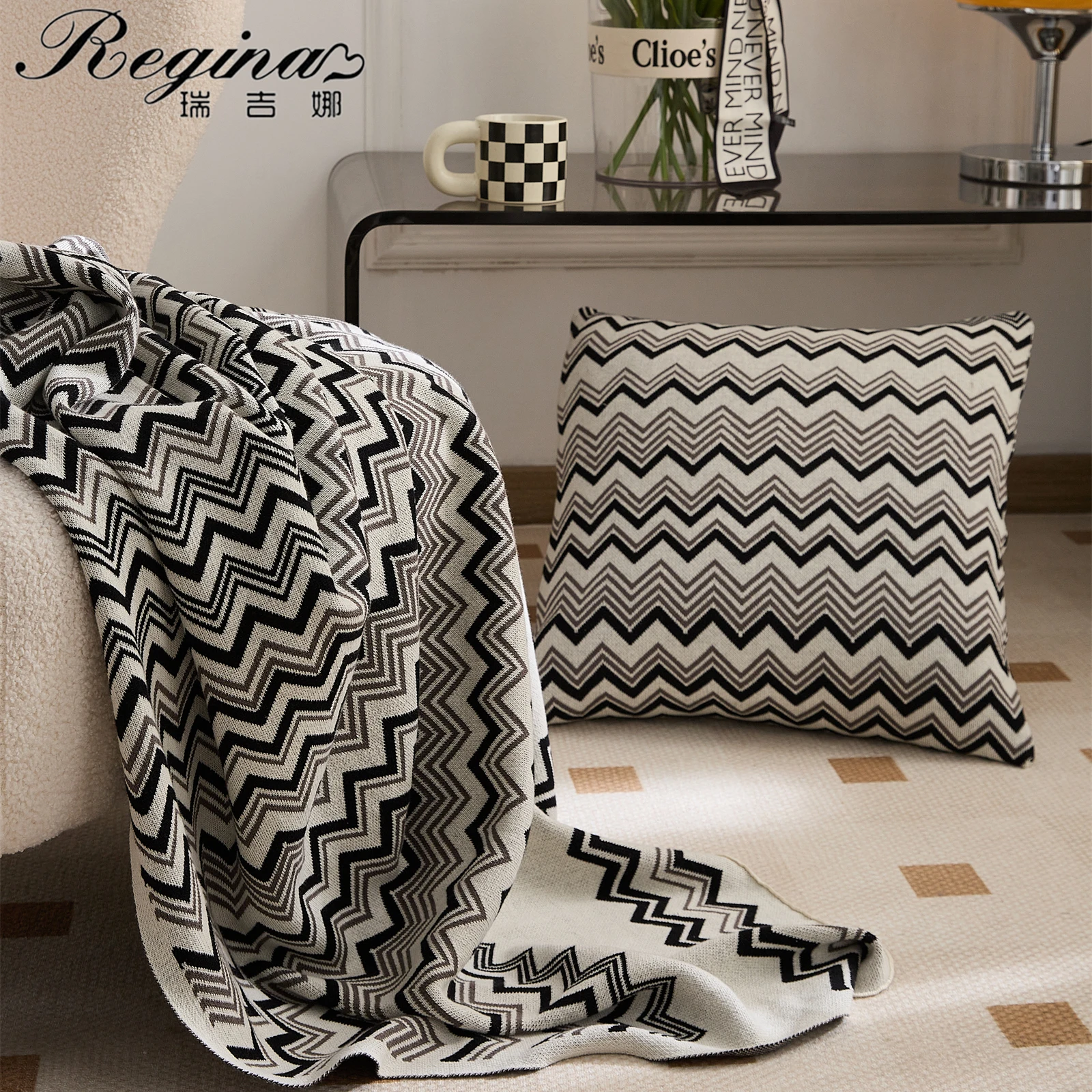 REGINA Exotic Wave Stripe Design Blanket Nordic Geometrical Soft Warm Lesiure TV Reading Nap Shawl Knee Sofa Bed Cotton Blankets
REGINA Exotic Wave Stripe Design Blanket Nordic Geometrical Soft Warm Lesiure TV Reading Nap Shawl Knee Sofa Bed Cotton Blankets