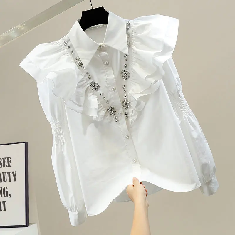 VANOVICH 2022 Spring Diamond-studded Sweet Three-dimensional Lotus Leaf Patchwork Pleated Love Single-breasted Loose Casual Top
VANOVICH 2022 Spring Diamond-studded Sweet Three-dimensional Lotus Leaf Patchwork Pleated Love Single-breasted Loose Casual Top