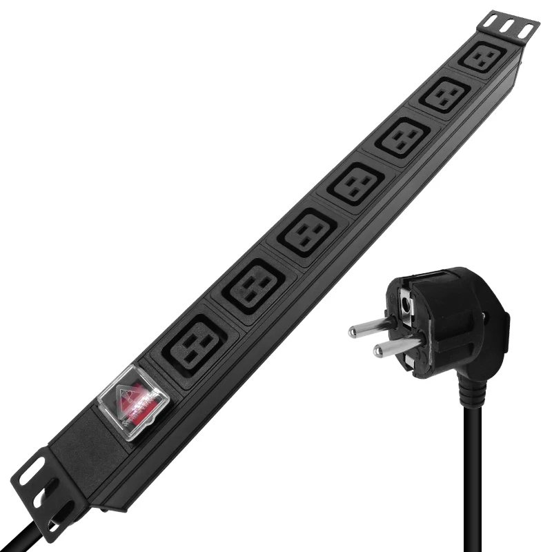 PDU Black aluminium alloy 7 AC socket IEC 60320 C19 16A110- 250V Extension Lead Power Strip Cord Individual Switched
PDU Black aluminium alloy 7 AC socket IEC 60320 C19 16A110- 250V Extension Lead Power Strip Cord Individual Switched