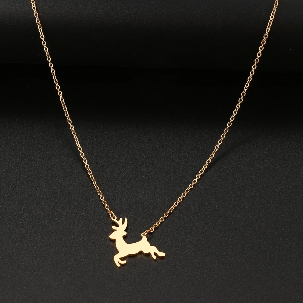 Stainless Steel Necklace For Women Girls Simple Fashion Elegant Animal Cute Elk Pendant Necklaces Jewelry Christmas Party Gifts
Stainless Steel Necklace For Women Girls Simple Fashion Elegant Animal Cute Elk Pendant Necklaces Jewelry Christmas Party Gifts