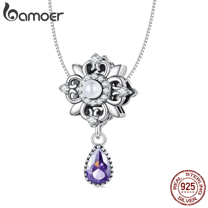 Bamoer 925 Sterling Silver Shiny Vintage Purple Zircon Pendant Pave Setting CZ Necklace for Women Valentine Gift Fine Jewelry
Bamoer 925 Sterling Silver Shiny Vintage Purple Zircon Pendant Pave Setting CZ Necklace for Women Valentine Gift Fine Jewelry