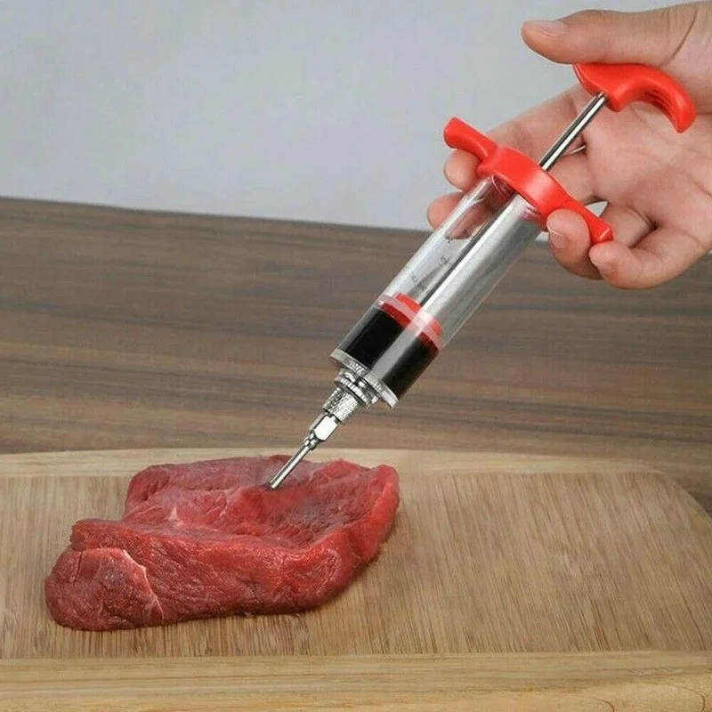 Stainless Steel Spice Syringe Marinade Injector Flavor Syringe Cooking Meat Poultry Turkey Chicken Kitchen BBQ Tool Cocina
Stainless Steel Spice Syringe Marinade Injector Flavor Syringe Cooking Meat Poultry Turkey Chicken Kitchen BBQ Tool Cocina