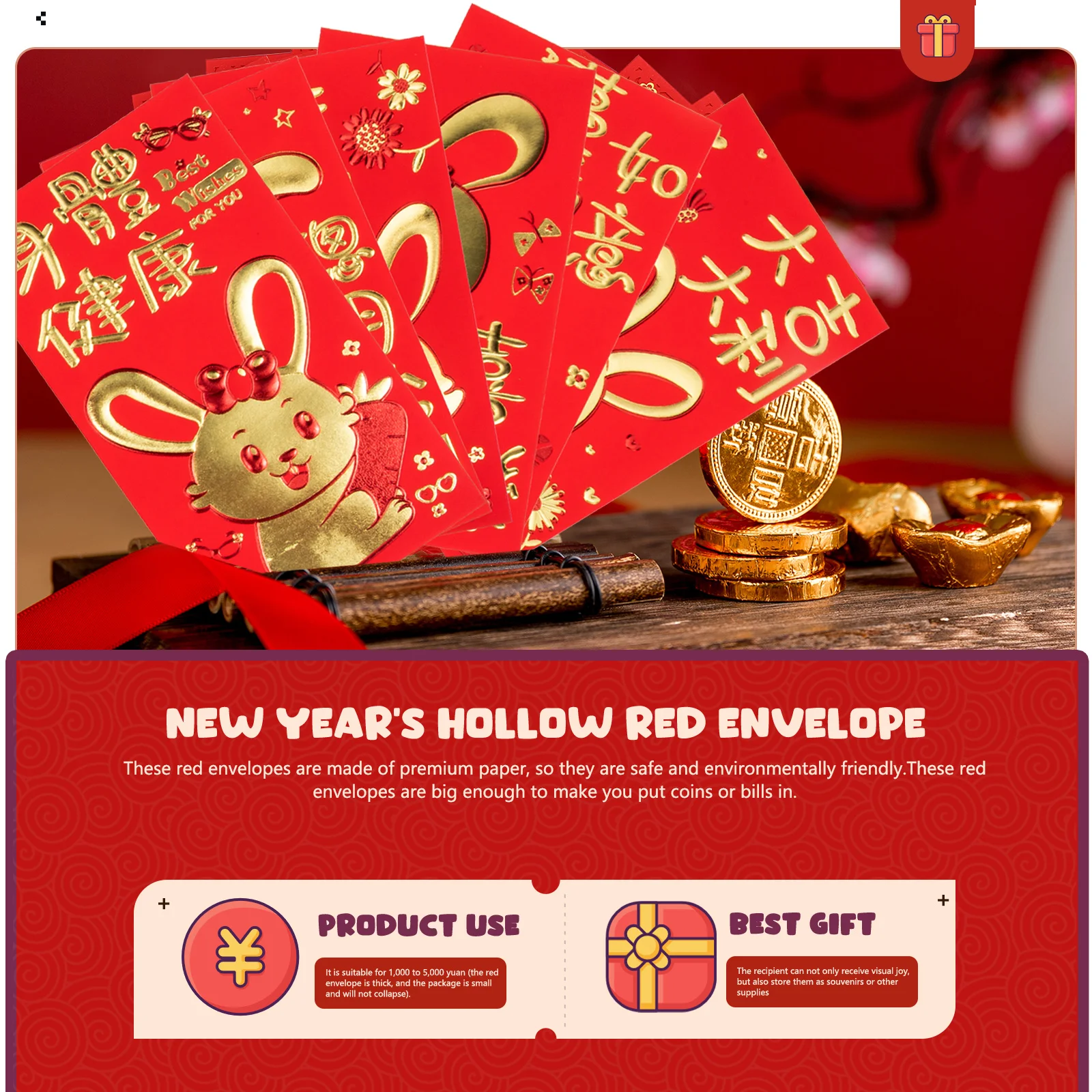 Red Envelopes Chinese Envelope Year Money New Bao Hong Packet Rabbit Festival Spring Lucky Gift Packets Gifts Wedding The Zodiac
Red Envelopes Chinese Envelope Year Money New Bao Hong Packet Rabbit Festival Spring Lucky Gift Packets Gifts Wedding The Zodiac