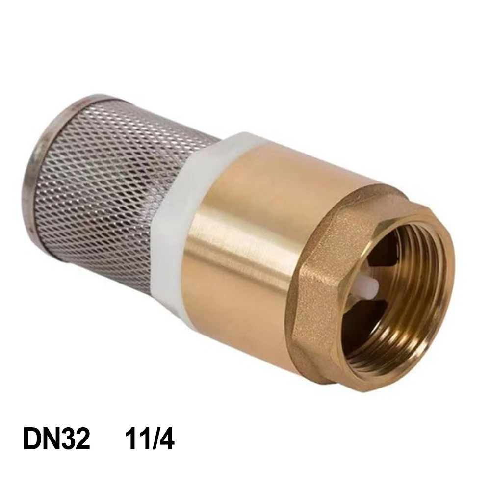 BSP Internal Thread Brass Foot Valve DN32 With Check Valve Stainless Steel Basket Suction Basket For Water Plumbing Pump
BSP Internal Thread Brass Foot Valve DN32 With Check Valve Stainless Steel Basket Suction Basket For Water Plumbing Pump