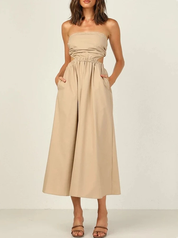 Casual Dresses Off Shoulder Wrapped Chest Sexy Dress Solid Pocket Waist Hollow Elastic Belt Waist Long Dress Wrap платье женское
Casual Dresses Off Shoulder Wrapped Chest Sexy Dress Solid Pocket Waist Hollow Elastic Belt Waist Long Dress Wrap платье женское