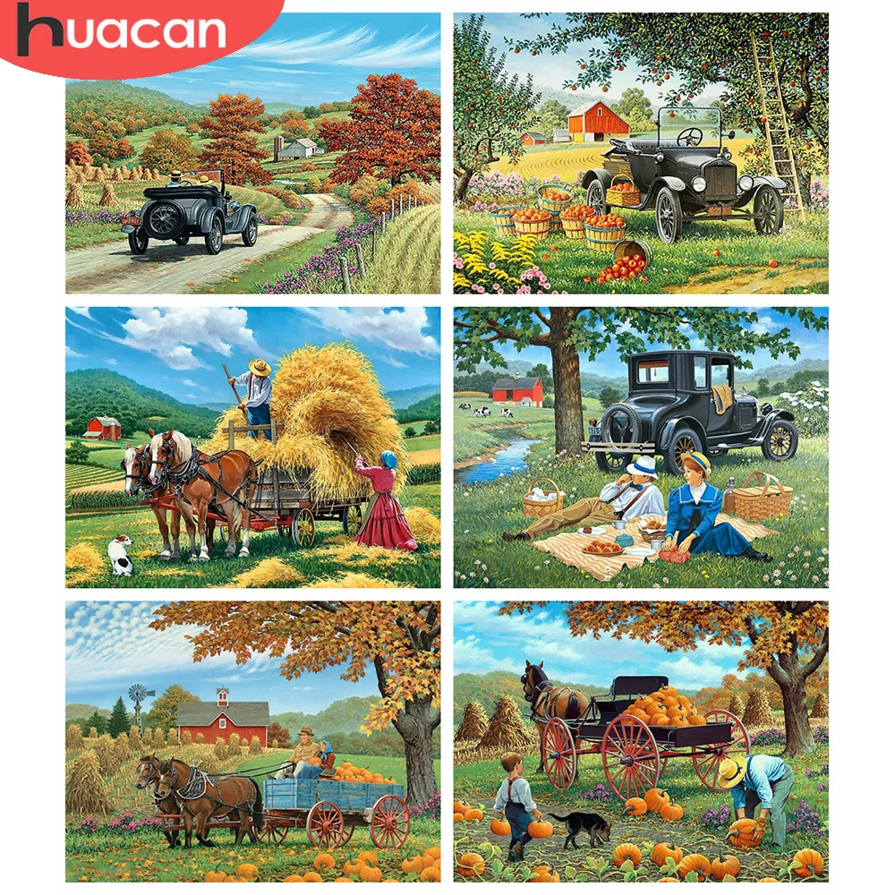 HUACAN 5D Diamond Painting Spring Farm Diamond Mosaic Embroidery Landscape Picture Of Rhinestones Wall Decoration
HUACAN 5D Diamond Painting Spring Farm Diamond Mosaic Embroidery Landscape Picture Of Rhinestones Wall Decoration