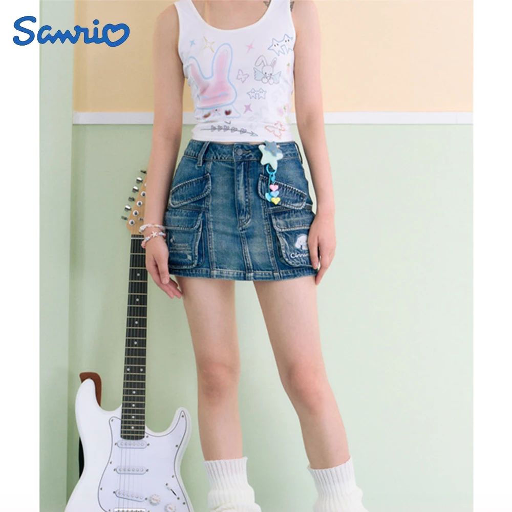 Summer Sexy Girl Denim Skirt Hip Wrap Skirt Sanrio Kawaii Cinnamoroll Miniskirt Slimming Campus Sweet Girl Clothing Gifts
Summer Sexy Girl Denim Skirt Hip Wrap Skirt Sanrio Kawaii Cinnamoroll Miniskirt Slimming Campus Sweet Girl Clothing Gifts