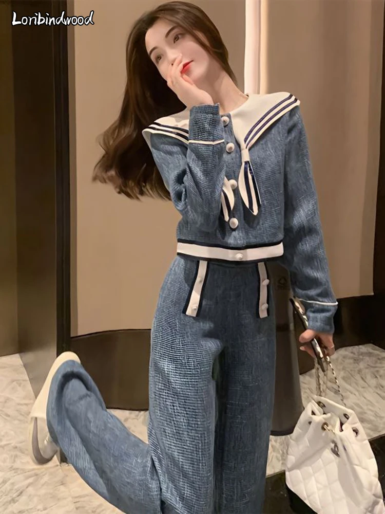 2023 Women's Spring New Fashion Two Piece Sets Female French Short Patchwork Jackets Female Long Wide Leg Pants Suits New
2023 Women's Spring New Fashion Two Piece Sets Female French Short Patchwork Jackets Female Long Wide Leg Pants Suits New