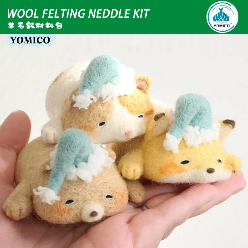 Non-Finished YOMICO Sleeping Animals Craft Kit Sewing Custom Handmade Wool Needle Felting Toy Doll Material Accessory Decor Gift
Non-Finished YOMICO Sleeping Animals Craft Kit Sewing Custom Handmade Wool Needle Felting Toy Doll Material Accessory Decor Gift