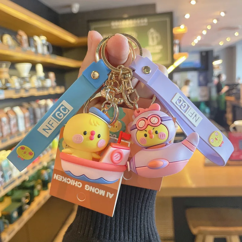 Creative Chicken Airplane Keychain Cartoon Cute Doll Keyring Fashion Couple Bag Ornament Key Chain Car Pendant Accessories Gift
Creative Chicken Airplane Keychain Cartoon Cute Doll Keyring Fashion Couple Bag Ornament Key Chain Car Pendant Accessories Gift