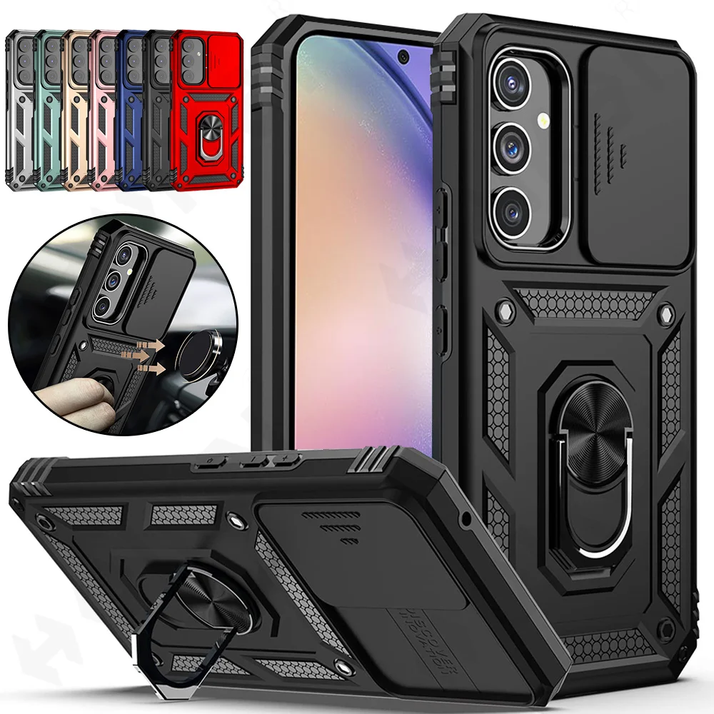 

Case For Samsung Galaxy A54 A34 A14 S23 S22 S21 Ultra Plus Kickstand with Camera Protection Rugged Military-Grade Drop Cover