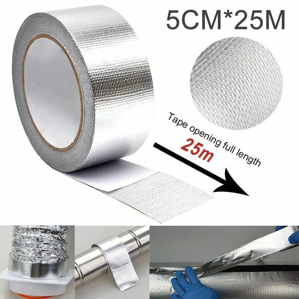 5cm*25m Heat Shield Wrap Tape Auto Exhaust Pipe Adhesive Reflective Aluminum Automobiles Exterior Parts
5cm*25m Heat Shield Wrap Tape Auto Exhaust Pipe Adhesive Reflective Aluminum Automobiles Exterior Parts