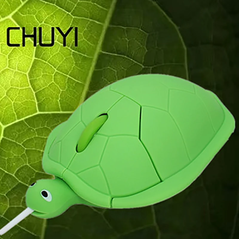 

CHUYI Cartoon Wired Mouse Cute Animal 1000DPI Optical Computer Mice USB Mini Lovely Tortoise 3D Gaming Mause Funny Gift For PC