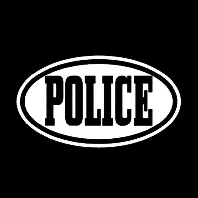 

13Cm * 7Cm Personalisasi Polisi Lucu Vinil Bergaya Stiker Mobil Tahan Air Tabir Surya Kreatif Decal Aksesori PVC