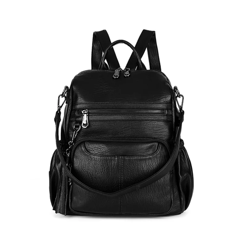 soft skin pu Leather Backpack for Women Large Capacity Shoulder Bag for Ladies Female Rucksack with Tassel Multiple Pockets
soft skin pu Leather Backpack for Women Large Capacity Shoulder Bag for Ladies Female Rucksack with Tassel Multiple Pockets