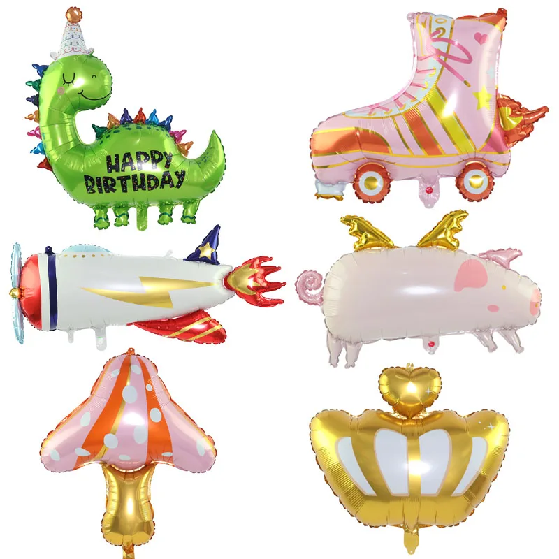 Happy Birthday Dinosaur Balloons Mushroom Crown Skates Airplane Foil Helium Balloon Birthday Decoration Kids Toys Air Globos
Happy Birthday Dinosaur Balloons Mushroom Crown Skates Airplane Foil Helium Balloon Birthday Decoration Kids Toys Air Globos