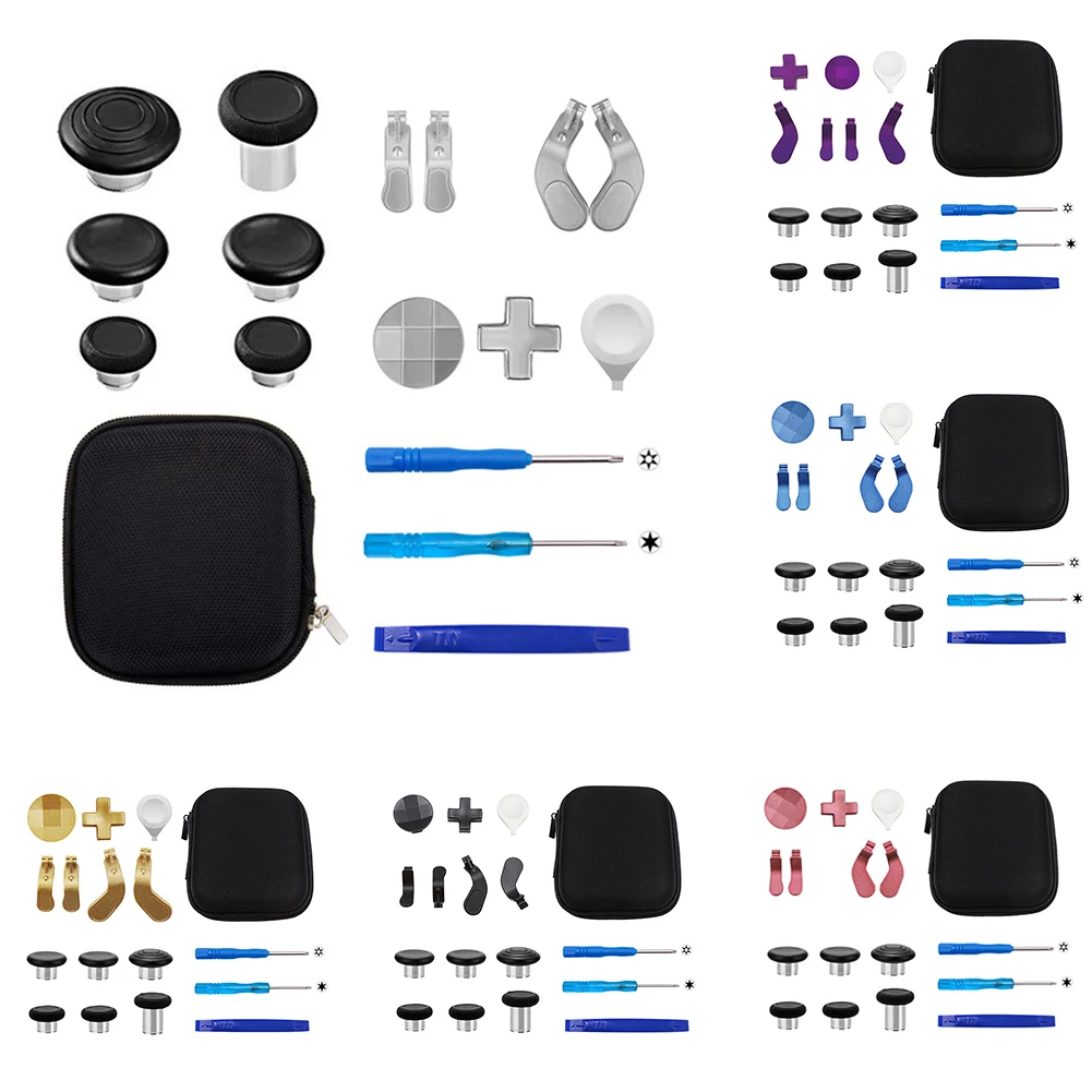16pcs Trigger Buttons Analog Thumb Grips D-pad Kit Thumb Grips Storage Bag Game Paddles for Xbox One Elite 2
16pcs Trigger Buttons Analog Thumb Grips D-pad Kit Thumb Grips Storage Bag Game Paddles for Xbox One Elite 2