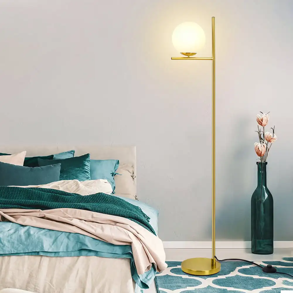 Sphere LED Floor Lamp with Foot Switch Home Office Gold Floor Lamp, Modern Tall Floor Lamp for Corner, Farmhouse Pole Standing L
Sphere LED Floor Lamp with Foot Switch Home Office Gold Floor Lamp, Modern Tall Floor Lamp for Corner, Farmhouse Pole Standing L