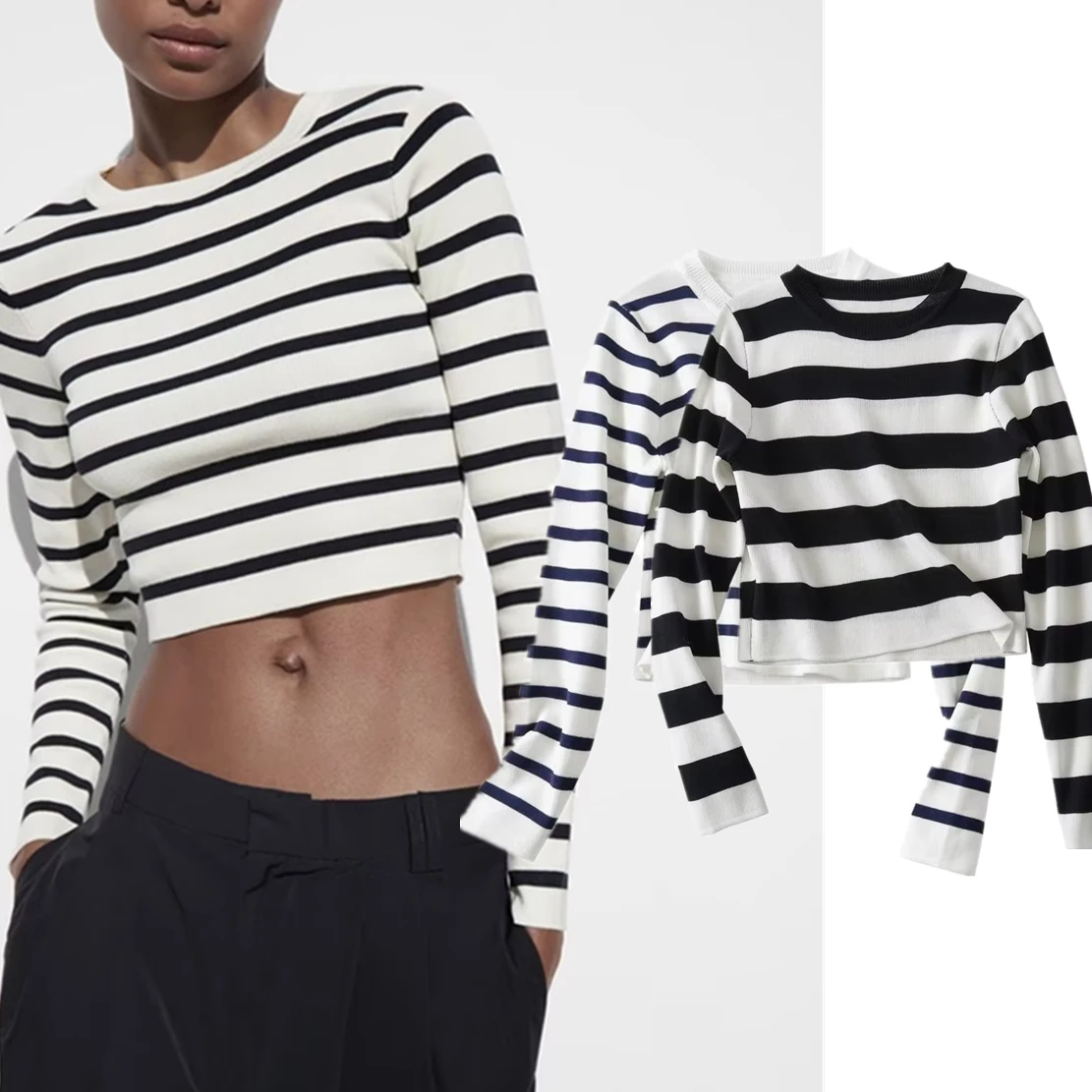 Jenny&Dave Summer High Waist Tshirts Women Ins Blogger Fashion High Street Retro Striped Cotton Knitted Round Neck Tops
Jenny&Dave Summer High Waist Tshirts Women Ins Blogger Fashion High Street Retro Striped Cotton Knitted Round Neck Tops
