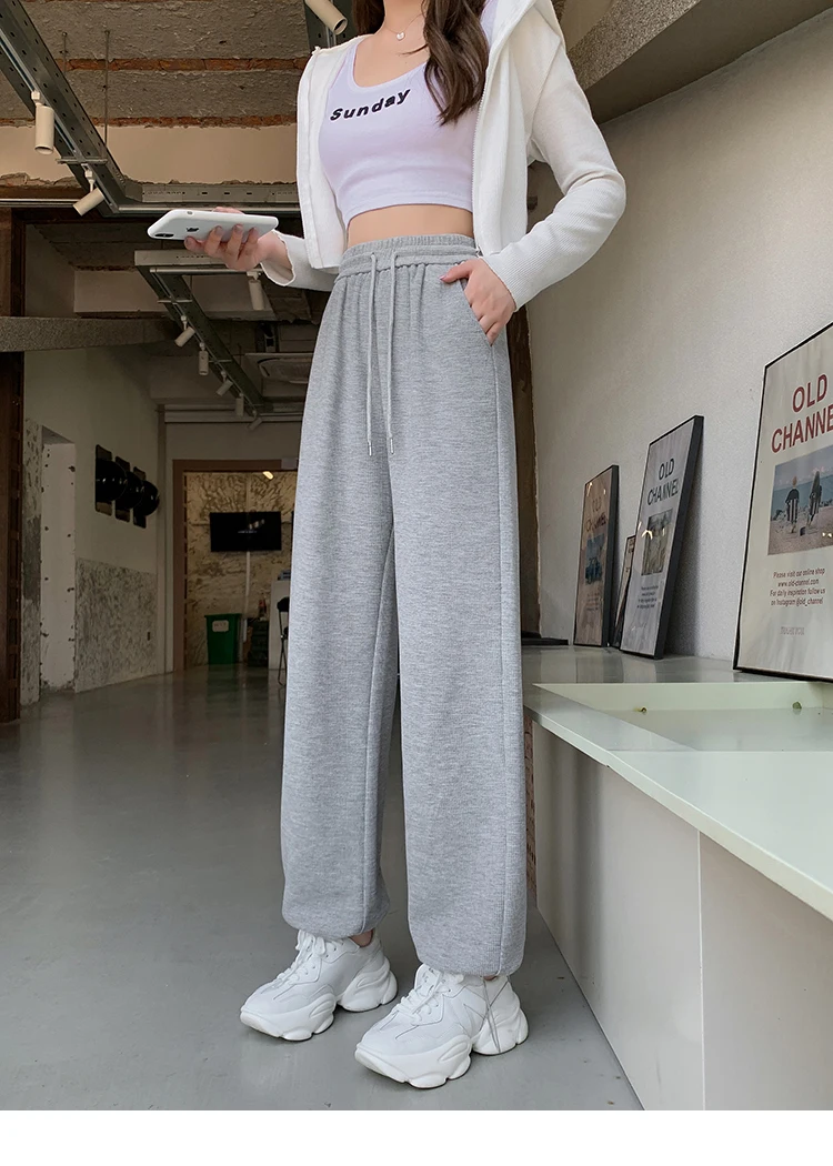 Women's Waffle loose sports Spring and autumn thin drawstring casual straight tube fashion fitness Korean version of sweatpants
Women's Waffle loose sports Spring and autumn thin drawstring casual straight tube fashion fitness Korean version of sweatpants