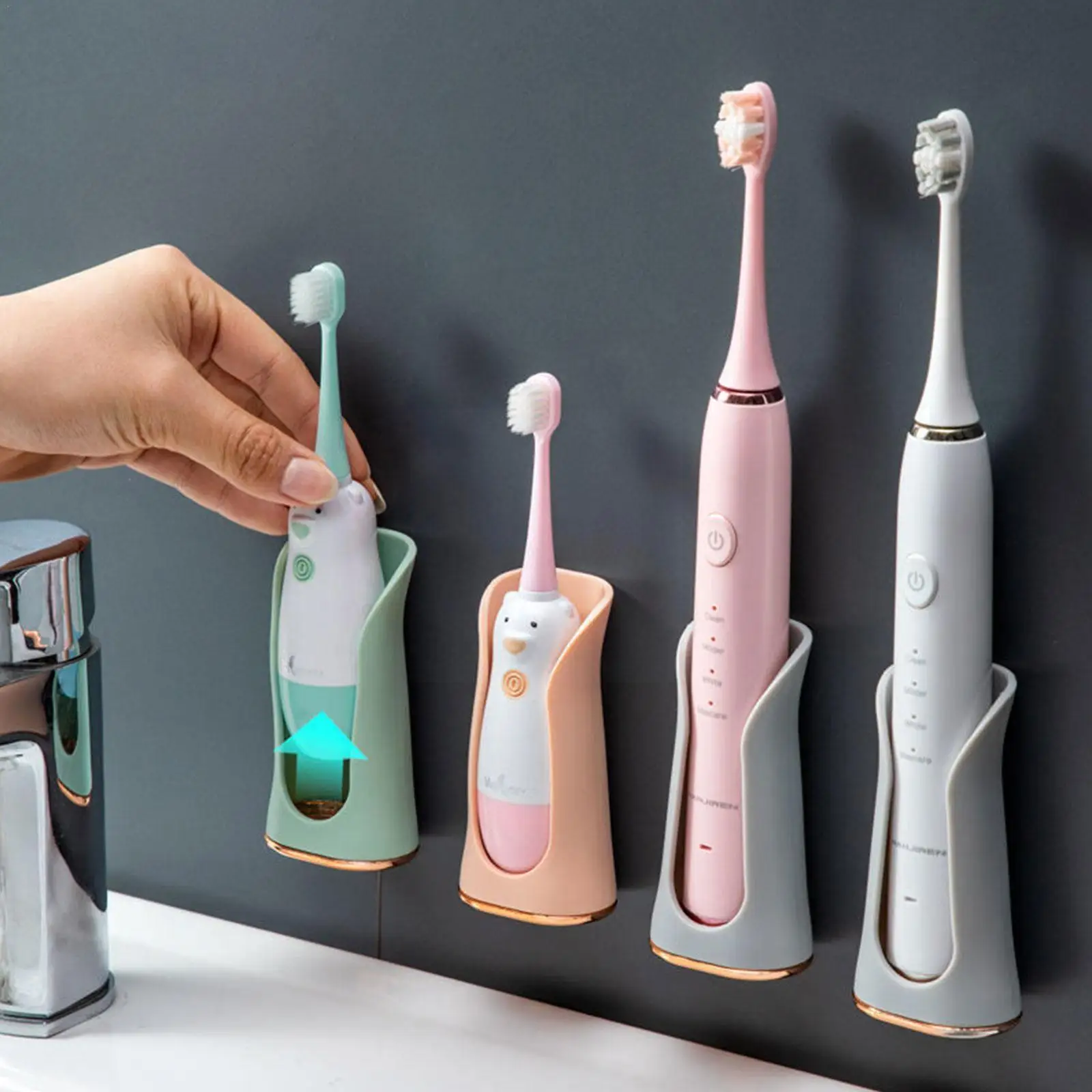 Electric Toothbrush Holders Wall-mounted Punch-free Hooks Hanger Toothbrush Accessories Organizer Rack Storage Silicone Bat X2l1
Electric Toothbrush Holders Wall-mounted Punch-free Hooks Hanger Toothbrush Accessories Organizer Rack Storage Silicone Bat X2l1