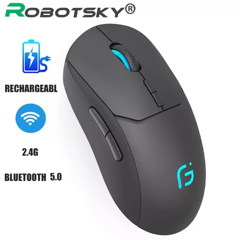 2400DPI Rechargeable Optical Wireless Bluetooth5.0 2.4G Receiver Dual Mode Computer Mouse Portable Noiseless Mice For PC Laptop
2400DPI Rechargeable Optical Wireless Bluetooth5.0 2.4G Receiver Dual Mode Computer Mouse Portable Noiseless Mice For PC Laptop
