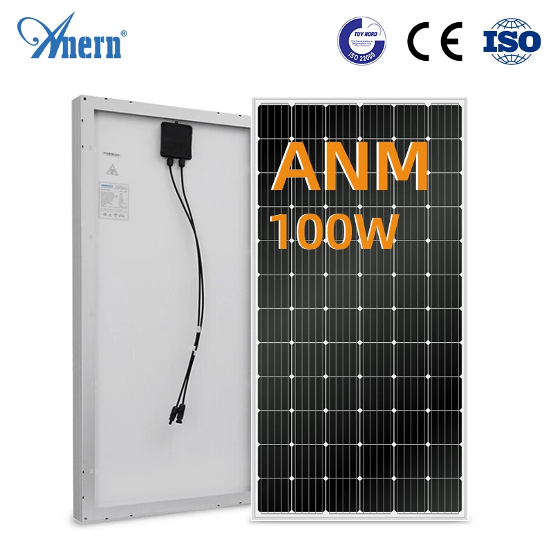 Anern Solar Panel 100W Monocrystalline Solar Cell 18V Waterproof Photovoltaic Panels Max DC 1000V For RV/Boat/Home System
Anern Solar Panel 100W Monocrystalline Solar Cell 18V Waterproof Photovoltaic Panels Max DC 1000V For RV/Boat/Home System