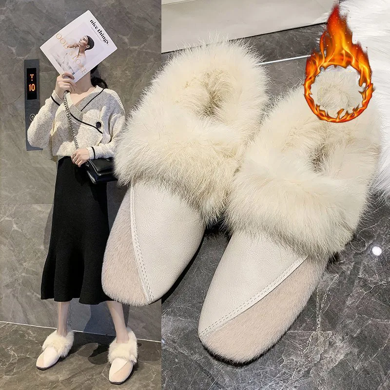 Rabbit Fur Shoes Woman 2023 Winter Fashion Woman Fluffy Plush warm Shoes Square Toe Fur Plush Casual Flats Female Shoes Trend
Rabbit Fur Shoes Woman 2023 Winter Fashion Woman Fluffy Plush warm Shoes Square Toe Fur Plush Casual Flats Female Shoes Trend