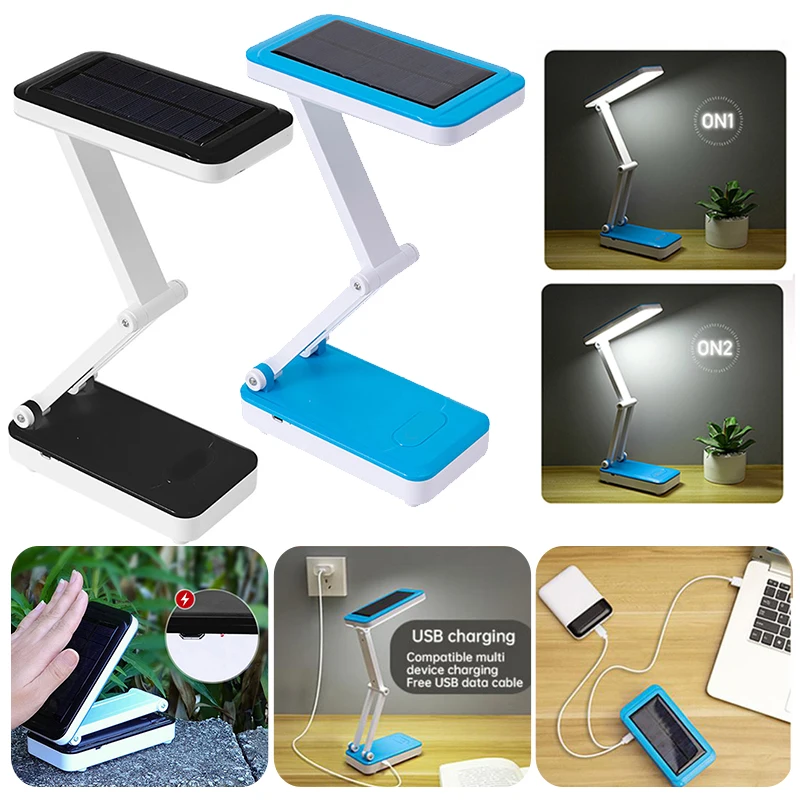 Foldable LED Desk Lamp Rechargeable Solar LIthium Battery Flicker-free Eye Protection Table Lamp 2 Gears USB Charging 
Foldable LED Desk Lamp Rechargeable Solar LIthium Battery Flicker-free Eye Protection Table Lamp 2 Gears USB Charging