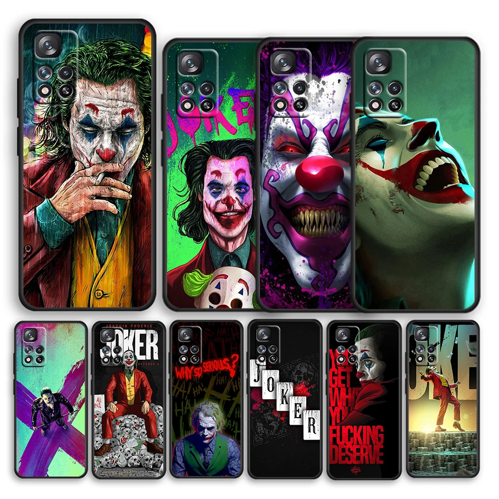 

DC Jokers Cool Hot Art Soft Black Phone Case For Xiaomi Redmi Note 12 11E 11S 11 11T 10 10S 9 9T 9S 8T 8 Pro Plus 5G Cover Shell