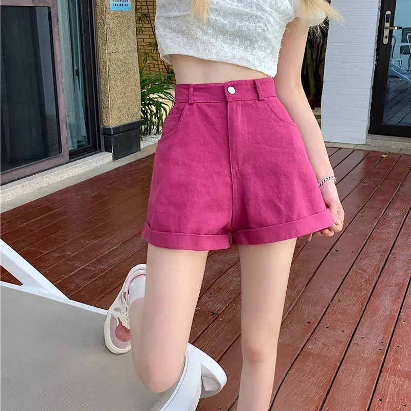 Rose red denim shorts women's 2022 summer new small sweet and cool hot girl high waist hot pants wide leg pants
Rose red denim shorts women's 2022 summer new small sweet and cool hot girl high waist hot pants wide leg pants