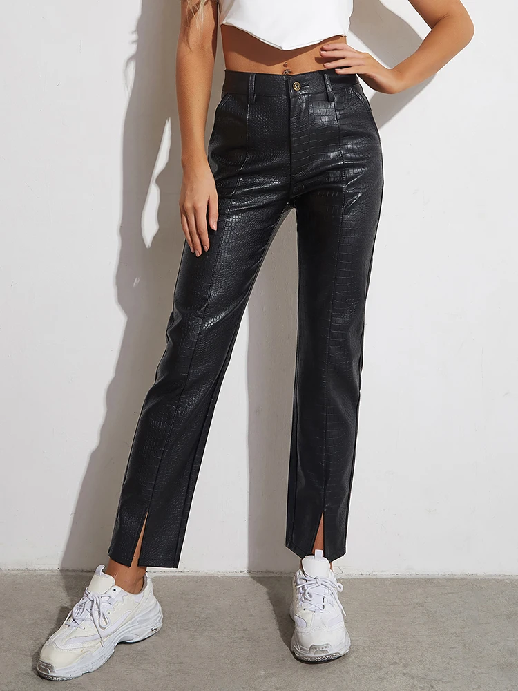 Women Faux Leather Pants High Waist Wide Leg Vintage Pu Trousers Y2k Sexy Baggy Straight Leather Pants Streetwear Women Clothing
Women Faux Leather Pants High Waist Wide Leg Vintage Pu Trousers Y2k Sexy Baggy Straight Leather Pants Streetwear Women Clothing