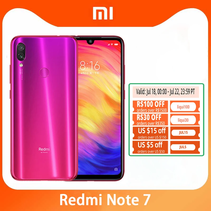 Оригинальный Смартфон Xiaomi Redmi Note 7 / 7 PRO, 4 ГБ/6 ГБ 64 Гб/128 ГБ, Snapdragon 660AIE, Android мобильный телефон, тыловая камера 48 Мп + 5 Мп
Оригинальный Смартфон Xiaomi Redmi Note 7 / 7 PRO, 4 ГБ/6 ГБ 64 Гб/128 ГБ, Snapdragon 660AIE, Android мобильный телефон, тыловая камера 48 Мп + 5 Мп