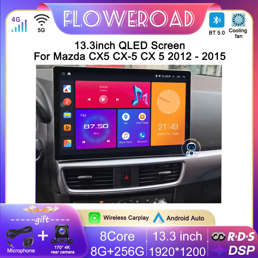 Автомобильный мультимедийный плеер, экран 13 дюймов Android 13 для Mazda CX5 CX-5 CX 5 2012 2013-2015, GPS-навигация, 4G, NO 2 DIN, DVD
Автомобильный мультимедийный плеер, экран 13 дюймов Android 13 для Mazda CX5 CX-5 CX 5 2012 2013-2015, GPS-навигация, 4G, NO 2 DIN, DVD