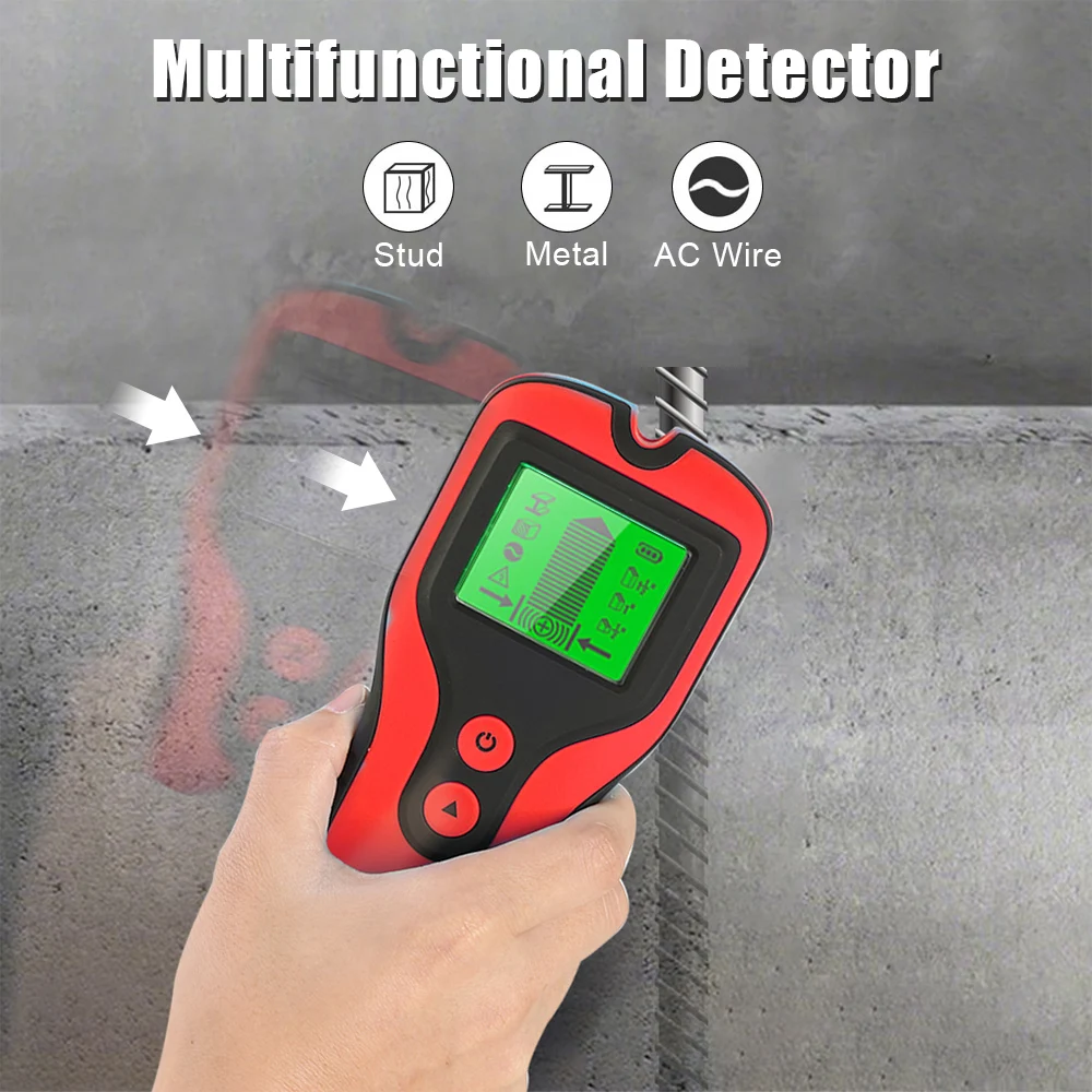 Wall Tester Measuring Instrument Stud AC Live Wires Cable Detector 3 In 1 Multifunctional Wall Metal Scanner Electric Box Finder
Wall Tester Measuring Instrument Stud AC Live Wires Cable Detector 3 In 1 Multifunctional Wall Metal Scanner Electric Box Finder