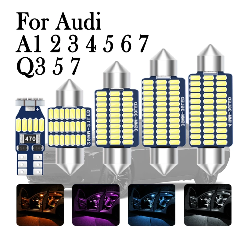 

Car LED Interior Light Canbus For Audi A3 S3 8P 8V 8L A4 B5 B6 B7 B8 A5 8T A6 C5 C6 C7 A7 A8 D2 D3 A1 8X A2 Q3 Q5 Q7 Indoor Lamp