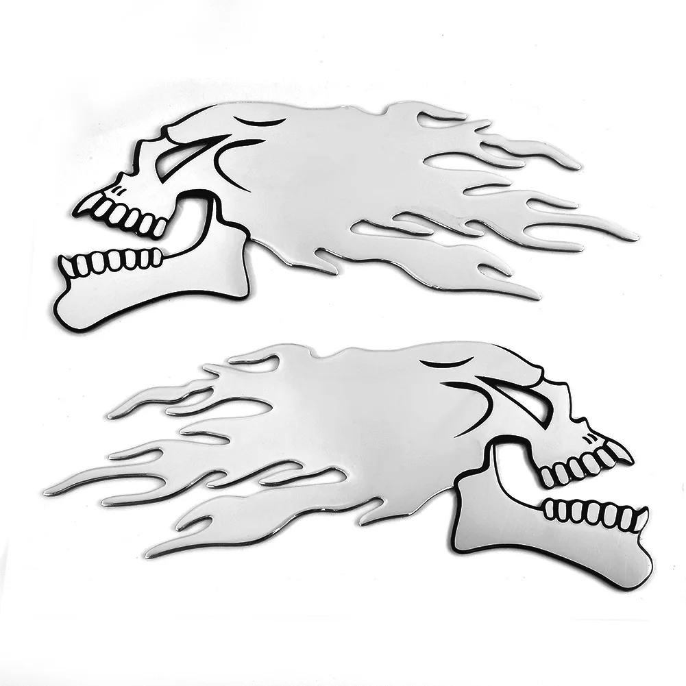 Car Motorcycle Tank Sticker Decals 2pcs Silver 3D Devil Skull Logo Protect Fuel Tank Pad Moto Racing Fashion Accessories
Car Motorcycle Tank Sticker Decals 2pcs Silver 3D Devil Skull Logo Protect Fuel Tank Pad Moto Racing Fashion Accessories