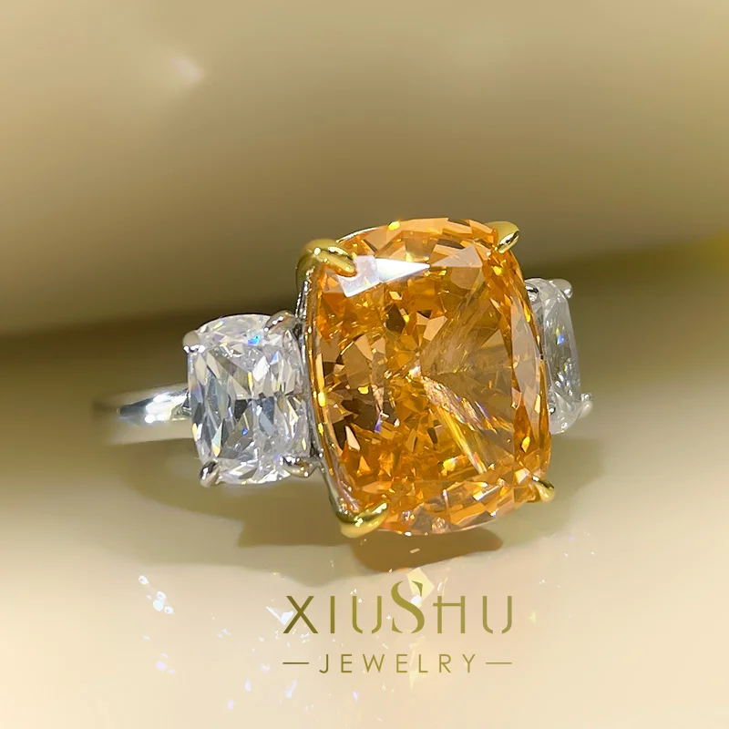 Xiushu High Definite Papalacha Ring For Women 925 All Over Sterling Silver Fanta Redian Cut Sparkling Orange 62
Xiushu High Definite Papalacha Ring For Women 925 All Over Sterling Silver Fanta Redian Cut Sparkling Orange 62