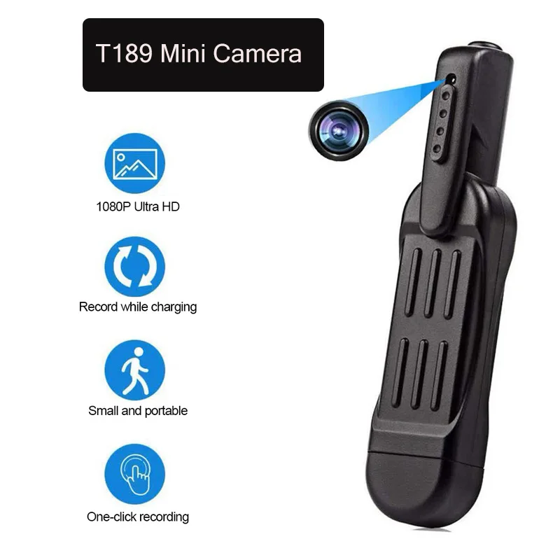 T189 Mini Camera HD 1080P Wearable Body Pen Cam Video Voice Recording Digital DVR DV Camcorder Micro Security Sports Camera
T189 Mini Camera HD 1080P Wearable Body Pen Cam Video Voice Recording Digital DVR DV Camcorder Micro Security Sports Camera