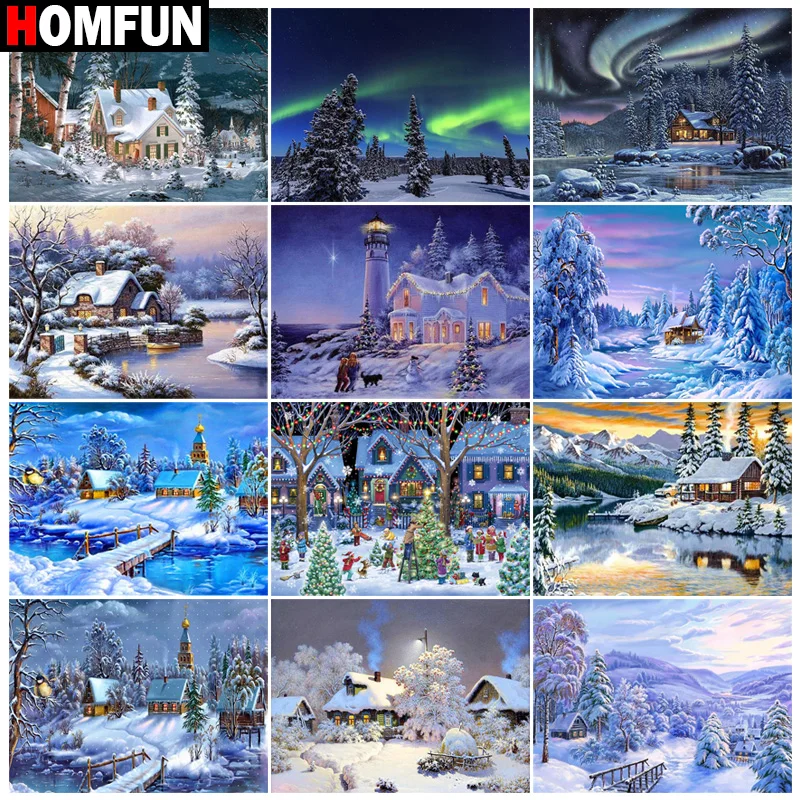 Алмазная 5D картина HOMFUN «сделай сам», полноразмерная вышивка крестиком, «Снежная сцена», домашний декор, подарок
Алмазная 5D картина HOMFUN «сделай сам», полноразмерная вышивка крестиком, «Снежная сцена», домашний декор, подарок