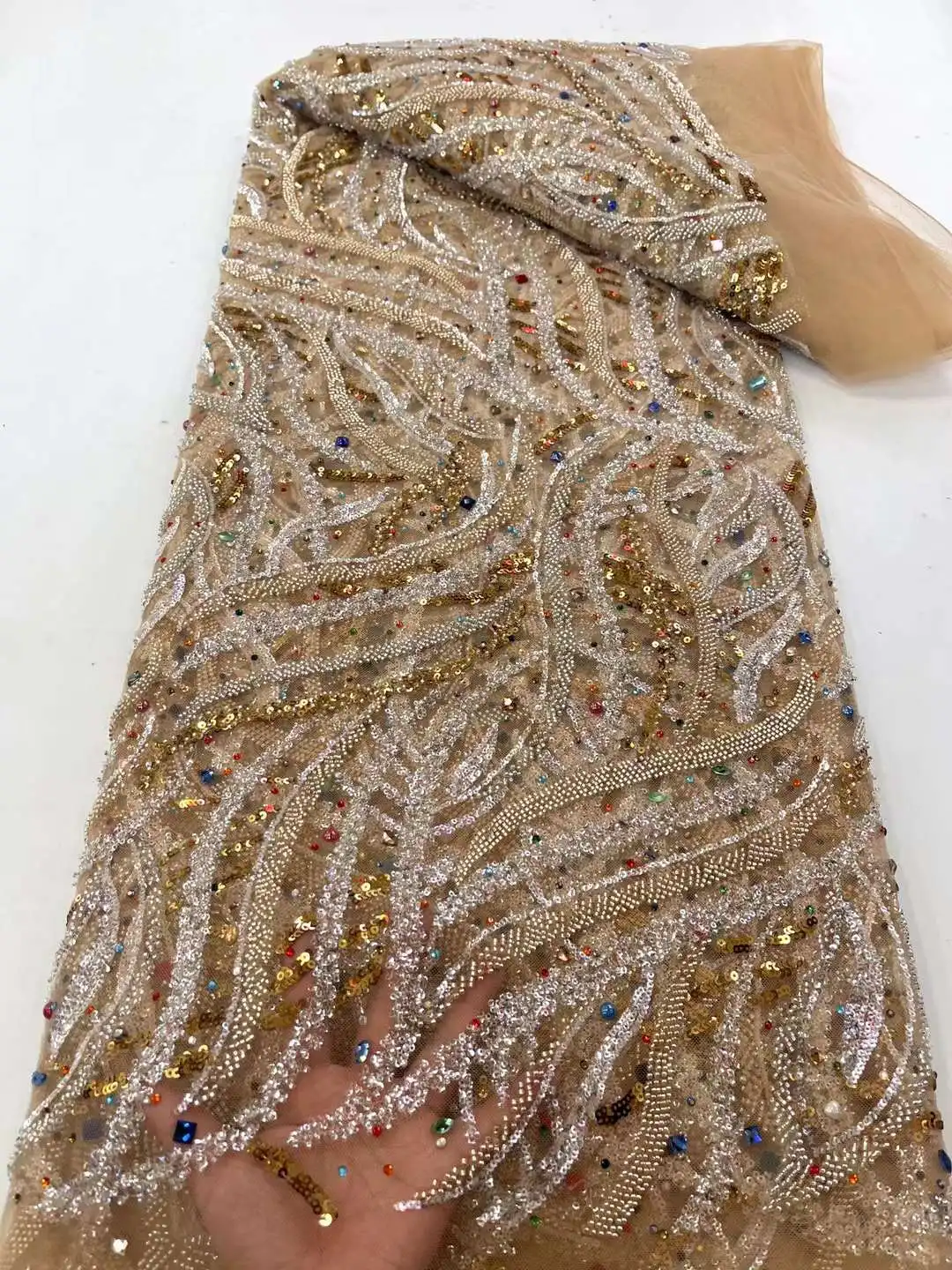 Pink African Sequins Lace Fabric 2023 5 Yards High Quality French Nigerian Groom Lace Fabric For Sewing Dress Wedding Party XC75
Pink African Sequins Lace Fabric 2023 5 Yards High Quality French Nigerian Groom Lace Fabric For Sewing Dress Wedding Party XC75