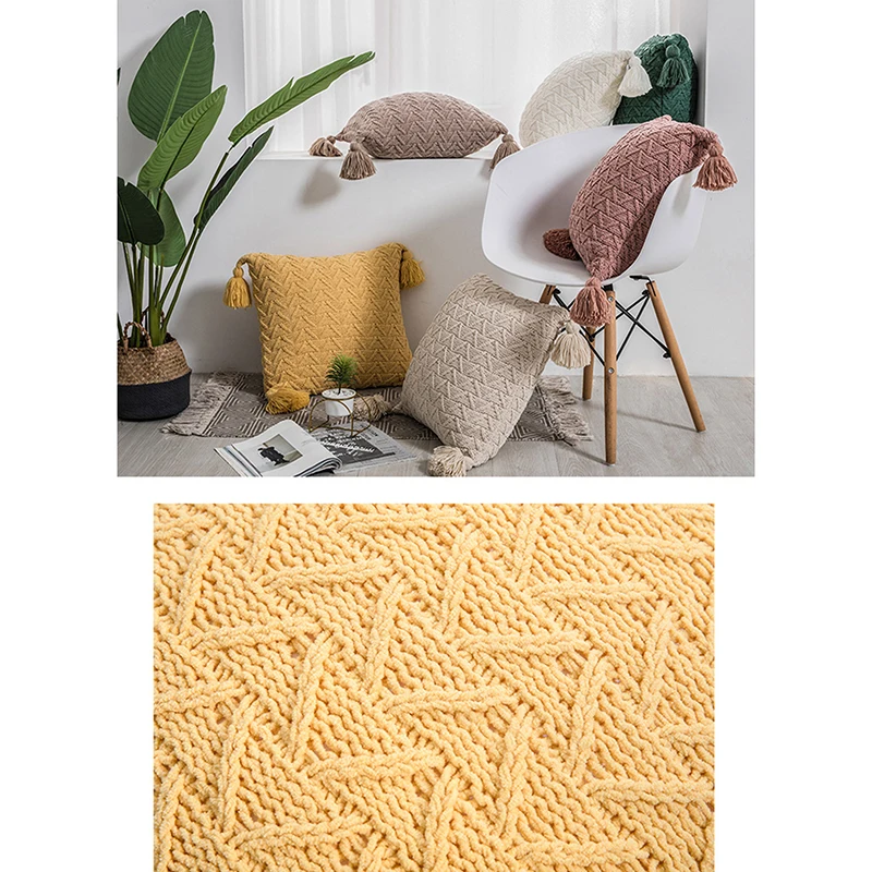 Soft Knit Cushion Cover 45x45cm Solid Pillow Cover Pink Grey Cream Tassels Home Decoration Pillow Case Square For Sofa Bed
Soft Knit Cushion Cover 45x45cm Solid Pillow Cover Pink Grey Cream Tassels Home Decoration Pillow Case Square For Sofa Bed