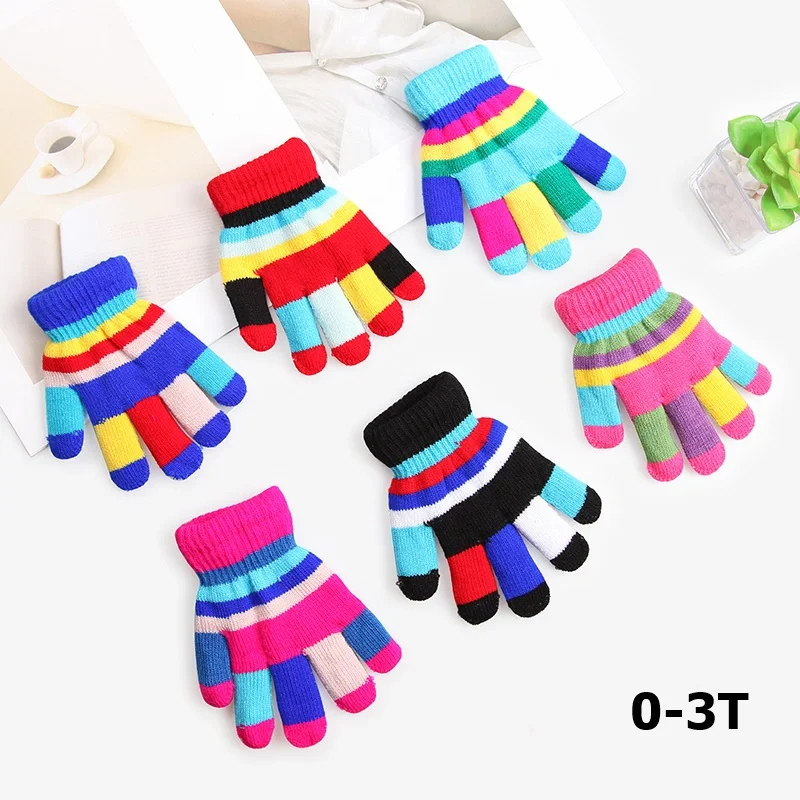 0-3 Years Toddler Kids Winter Warm Thicken Gloves Girls Boys Rainbow Color Children Knit Mittens Imitation Full Finger Gloves
0-3 Years Toddler Kids Winter Warm Thicken Gloves Girls Boys Rainbow Color Children Knit Mittens Imitation Full Finger Gloves