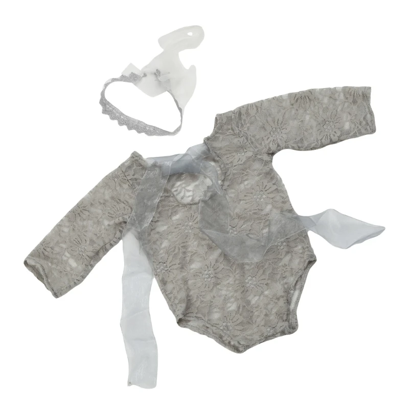 Baby Photography Accessory Breathable Lace Romper with Headband Set for Pictures
Baby Photography Accessory Breathable Lace Romper with Headband Set for Pictures